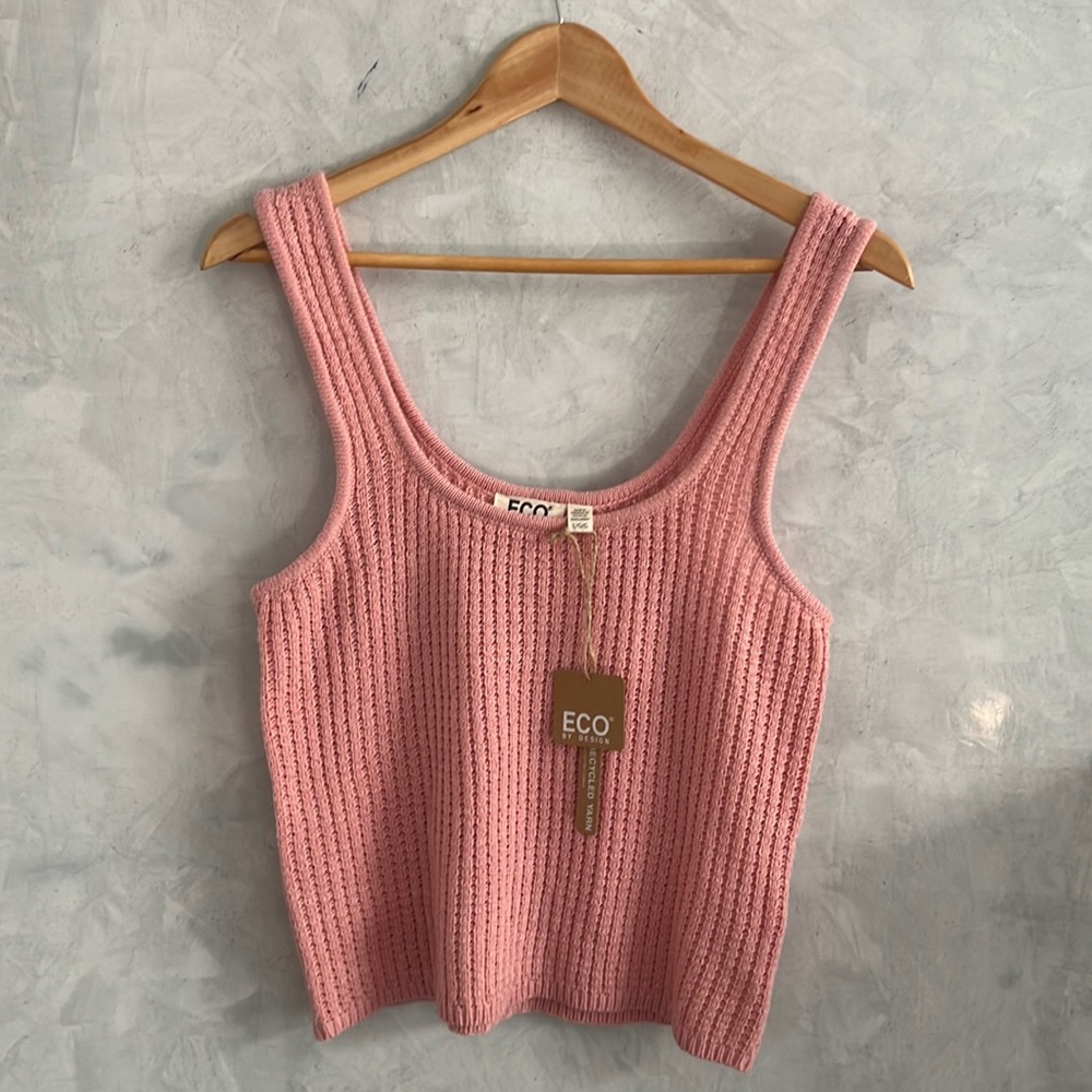Women ECO by Design Knitted Tank Top, NWT Size L